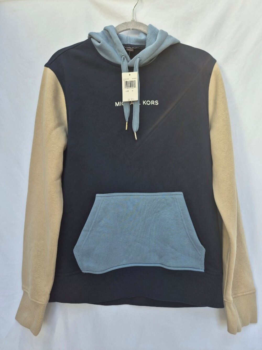 NWT MICHAEL KORS Men's Colorblock Logo Hoodie Sweatshirt Size M